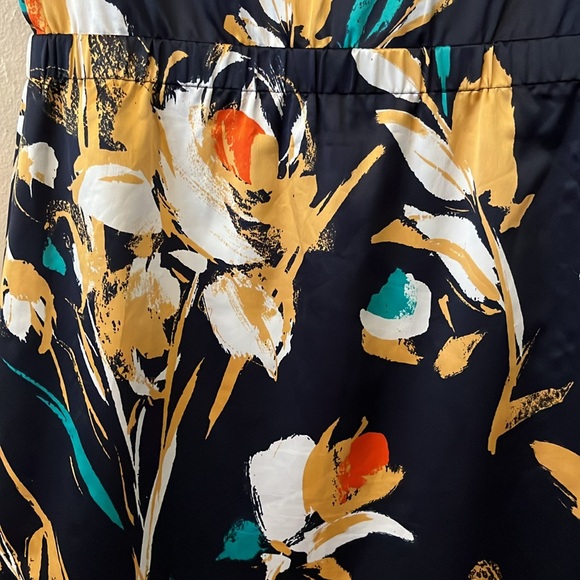 The Limited Sleeveless Floral Blue Gold Dress XS - Picture 10 of 12